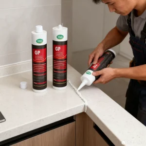 100% Silicone Water-Resistant Anti-Mildew Ceramic Caulking Adhesive for Bathroom Sinks and Stone