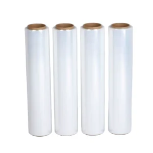18 in PE Soft Stretch Film Wrap, 1500 ft, 80 Gauge, 20 Micron, Clear, for Industrial Packing and Moving