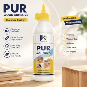 1K Polyurethane PUR D4 Waterproof Wood Adhesive for Furniture, Doors, and Windows