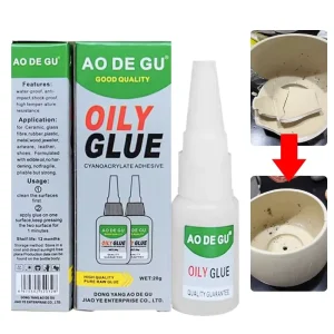 Aodegu Manufacturer-Supplied Plastic Adhesive, Metal Oil-Based Adhesive, 20g Strong-Adhesion Ethyl Cyanoacrylate