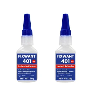 20g 401 Instant Bondig Cyanoacrylate Adhesive for Leather, Rubber, Wood, Metal, Glass, and Plastic, Strong Clear Liquid Glue