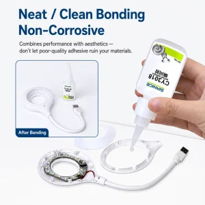 Ethyl Cyanoacrylate Adhesive Instant-Bonding Glue Moisture-Curing 20 g for Metal, Plastic, Rubber, and Electronic Assembly RoHS CY3018