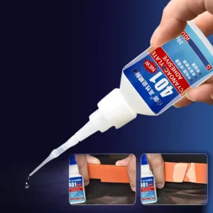 Transparent Cyanoacrylate Two-Component Adhesive, 20 ml, Fast-Drying, for Woodworking, Packaging, and Construction