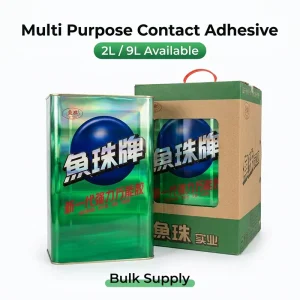 2L Multi-Purpose Contact Adhesive for Construction, Packing, Wood, Leather, Rubber, PVC, Sponge, and Fabric