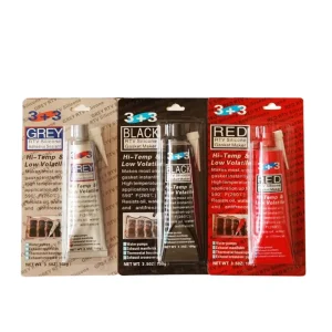 3 + 3 High-Temperature Black RTV Silicone Gasket Maker Low-Volatile Adhesive for Woodworking