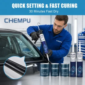 310ml Cartridge 600ml Sausage 200L Drum Black Polyurethane Sealant Auto Glass Adhesive For Windshield Replacement
