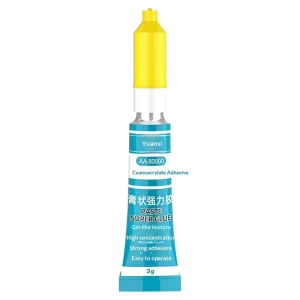 3 g Acrylic Cyanoacrylate Gel Glue, Multipurpose Strong Universal Oil-Based Original 502 Adhesive for Metal and Construction