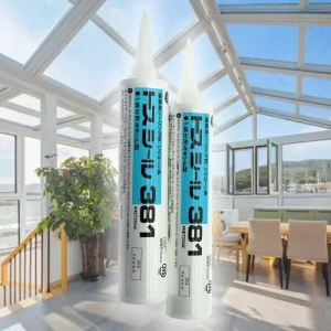 381 One Component Ketoxime Neutral Silicone Sealant High Modulus Black Antifungus for Construction