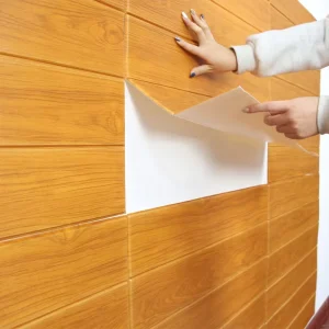 3D Vinyl Wallpaper for Living Room Mold-Proof Self-Adhesive Wall Coating Sticker