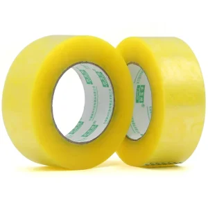 40 Micron Yellow Clear BOPP Packing Tape High Adhesive Carton Sealing Tape For E commerce Shipping Bulk Factory Direct