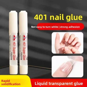 401 Acrylic Adhesive, Low Alkalinity, Strong Bond, 2 g, General-Purpose for Wood, Rubber, Plastic, and Construction Nails
