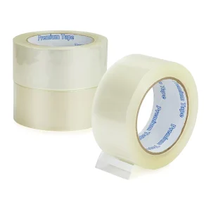 48mm 200 40micron Meter Personalizable Courier Bopp Solvent Adhesive Tape Transparent Waterproof Carton Package Acrylic CN GUA
