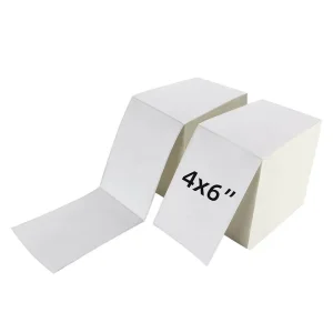 4×6 Inch Direct Thermal Self-Adhesive White Shipping Labels for Barcode, Address, Mailing, and Logistics Packaging