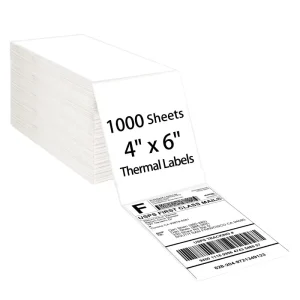 4×6 Thermal Paper Labels Roll Custom Direct Self-Adhesive Packaging with Glossy Finish for Stickers