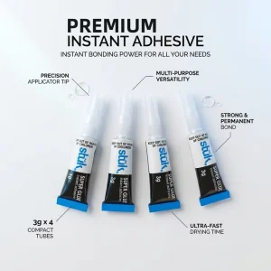 Factory Direct 5-Piece Pack Cyanoacrylate Adhesive for Firmly Bonding Various Materials