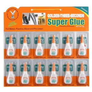 Super Glue 502 Cyanoacrylate Adhesive for Strong Bonding, Liquid, Suitable for Leather, Rubber, Ceramics, Packaging, Woodworking, etc.