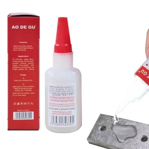 Super-Strong Adhesive Ethyl Cyanoacrylate, Strong Bonding for Ceramics and Plastics, 50 g Ethyl Cyanoacrylate