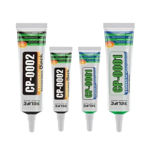 50ml CP-0001 Transparent Adhesive Clear Liquid Glue and CP-0002 Black Glue for Mobile Phone Frame Repair LCD Screen Glass