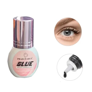 Manufacturer’s Black Premium Eyelash Glue, 5 mL, Strong Hold, Low Smoke, 5 g, Professional Salon Eyelash Glue