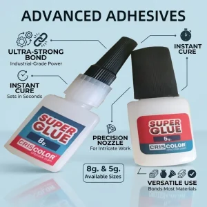 5g Liquid Cyanoacrylate Adhesive for Strong Bonding of Metal and Plastic, Super Glue