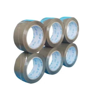 6 Rolls 48mm x 66m Custom Printed Brown Kraft Paper BOPP Packing Tape for Carton Sealing