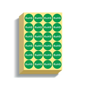 75 RoHS Self-Adhesive Label Paper Stickers 2.0 Green Qualified Identification Inspection Labels for Office and School Supplies