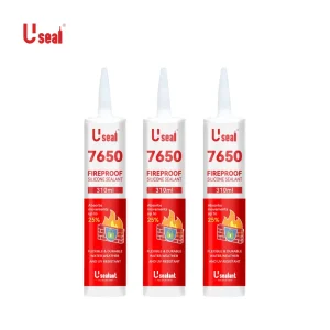 7650 Fire-Rated Silicone Sealant Fireproof Single Component High Temperature and Smoke Passage Resistant