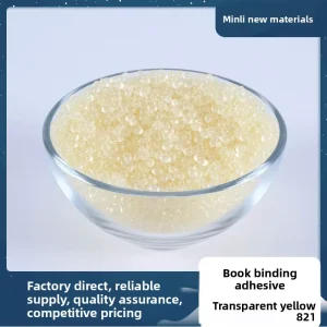 821 EVA Resin Hot Melt Adhesive, Yellow, Low Temperature, for Book and Periodical Binding and Express Sealing