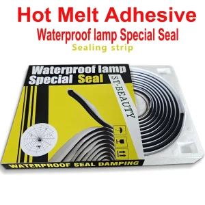 8mm/10mm Hot Melt Butyl Rubber Glue Strip for Car Headlight and Windshield Resealing, 4M