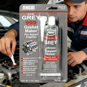 999 Silicone Gasket Maker, 85g, Gray, Waterproof High-Temperature RTV Sealant