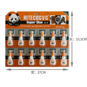 High-Performance A1 5 g Ethyl Cyanoacrylate Absorbent Card Super-Strength Adhesive Woodworking Sealant, Mainly Acrylic
