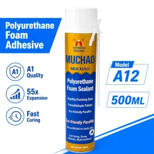A12 500ml Polyurethane Foam Adhesive for Indoor Construction, Waterproofing, and Gap Sealing