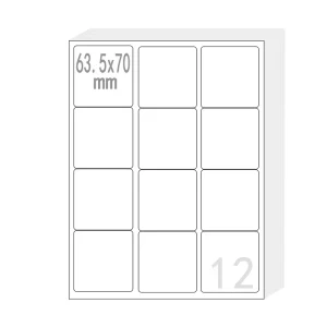 A4 Self-Adhesive Label Paper Waterproof Scratch-Resistant 63.5x70mm Industrial Transportation Sticker