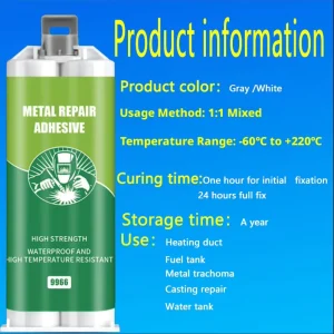 AB Metal Repair Adhesive for Pipes, Waterproof High-Temperature Resistant Bonding Agent