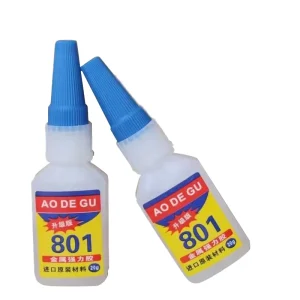 AODEGU Methyl Cyanoacrylate Adhesive, Strong, Fast-Drying, High-Temperature Resistant, Suitable for Metal, Plastic, Glass, and Leather