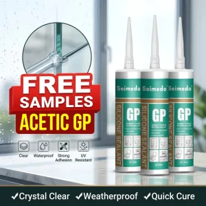 Acetic Silicone Sealant GP Acid Adhesive RTV Waterproof Construction Glass Glue for Window and Door Joint Sealing