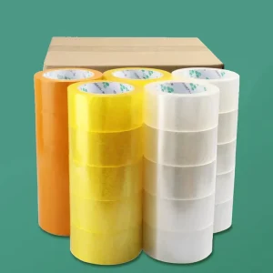 Acrylic 100m Clear BOPP Packing Tape 48mm Water Activated Reinforced Carton Sealing Tape Strong Self Adhesive Logo for Packaging