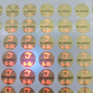 Adhesive Printing Anti Counterfeit Silver Hologram Label for Cosmetic Face Mask and Face Cream with Custom Logo
