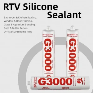 Anti Fungus Waterproof Adhesive RTV Silicone Sealant Caulking Glue Neutral Sealant for Construction Asniaco 300ml Packing