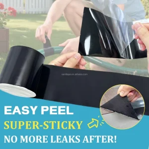 Anti-Leak Rubberized PET Sealing Repair Tape, 20 cm x 100 cm, Black, for Underwater Repairs