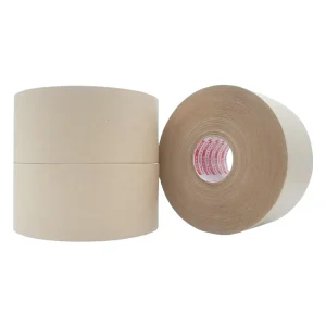 Anti Tampering Single Sided Hot Melt Adhesive Durable Eco Friendly Writable Kraft Paper Tape for Carton Sealing Express Delivery