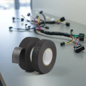Automotive Wire Harness Tape Pressure Sensitive Single Sided Rubber Adhesive V0 Flame-Retardant Double-Locking Edge