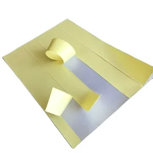 Back Slit 5cm Self Adhesive PVC Paper White Hot Melt & Water Activated Bag Sealing Adhesive Sticker