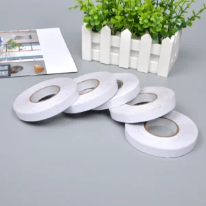 Banner Hemming Double Sided Tissue Paper Tape Adhesive Sticker Die Cut Pressure Sensitive Carton Sealing