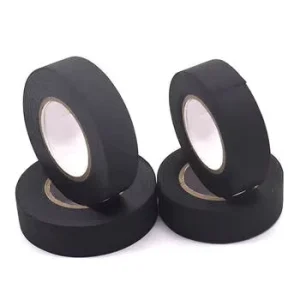 Black Cloth Water Activated Heat-Resistant Acrylic Adhesive Wire Harness Wrapping Tape