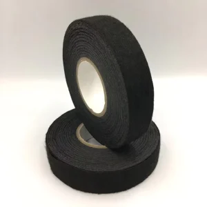 Black Cotton Fleece Insulation Tape Single-Sided Heat-Resistant Hot Melt Masking Tape for Automobile Wire Harness Wrapping