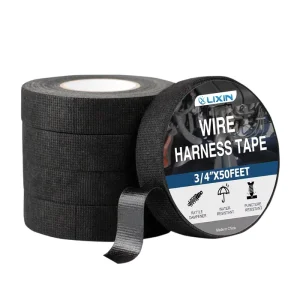 Black Polyester Fleece Wire Harness Tape for Automotive Engines and Electrical Wiring