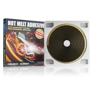 Black or Grey Hot Melt Rubber Sealant for Headlight Retrofit, 4.3m