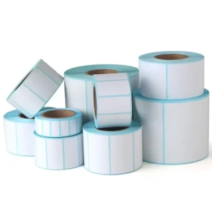 Blank Self-Adhesive Coated Barcode Label Roll 75*50mm Thermal Labels