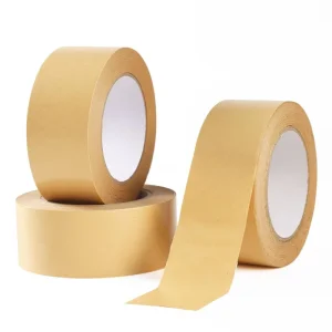 Brown Self-Adhesive Kraft Paper Tape Glossy Hot Melt Waterproof for Carton Packing